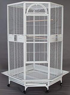 Extra Large Corner Flight Bird Parrot Cage with Around Metal Seed Skirts