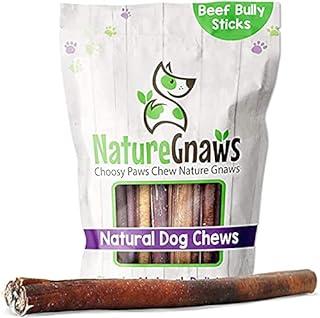 Nature Gnaws Extra Large Bully Stick – Premium Natural Beef Dental Bone