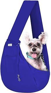 FDJASGY Small Pet Sling Carrier-Hands Free Reversible Dog Cat Tote Bag for Outdoor Travel