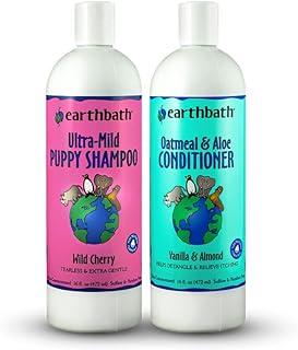 Earthbath Puppy Shampoo and Oatmeal & Aloe Conditioner Grooming Bundle