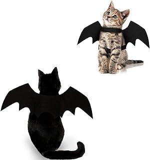 Cat Costume Bat Wings Pet Apparel Halloween Party Dress Up Accessories