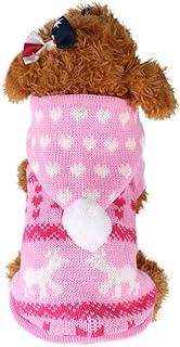 Pet Sweater, Small Dog Girl Clothes Warm Knitted Hoodie