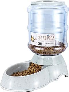 Flexzion Gravity Pet Feeder Food Dispenser 6-12 lb Size
