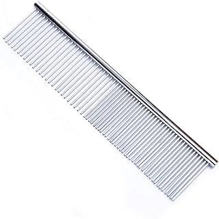 Metal Cat Dog Comb with Rounded Ends Stainless Steel Teeth