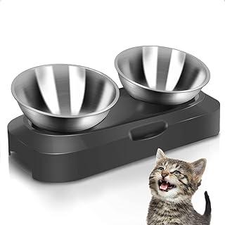AYADA Raised Cat Food Bowl Set