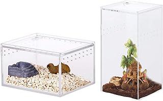 2 Pack Acrylic Reptile Terrarium Insect Tarantula Enclosure Tank