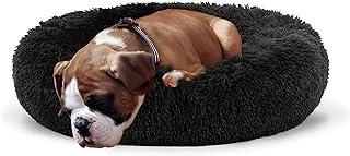 Black Dog Bed Calming Anti Anxiety Donut Puppy bed