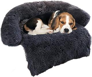 Calming Dog Bed Fluffy Plush Pet Mat for Furniture Protector with Removable Cover