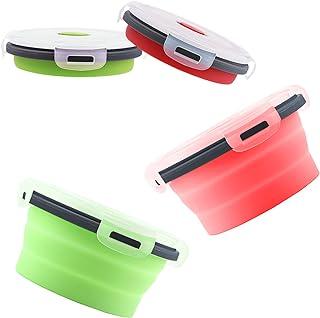 LUTER Pet Bowls Silicone Food Water Travel Cup Dish for Walking Kennel