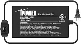 iPower Reptile Heat Mat Under Tank Warmer with Temperature Adjustable Controller Knob