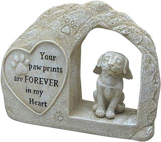 Comfy Hour Loving Memory Collection 7″ Height Polyresin Memorial Dog Angel Pet Statue, Handmade Light Gray