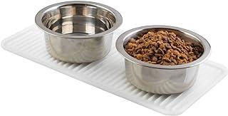 mDesign Premium Quality Pet Food and Water Bowl Feeding Mat