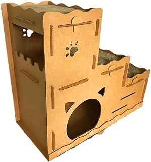 Seny Cardboard Three-Story House with Cat Scratcher