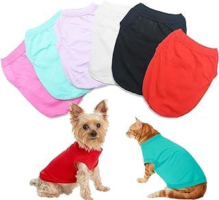 Yorkie Clothes Plain Extra Small Dog T Shirt 100% Cotton Solid