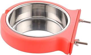 Crate Dog Bowl Removable Stainless Steel Water Cup for Cat Puppy Bird Pet