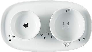 Raised Cat Bowls and Double Dining Tray Set (Cat)