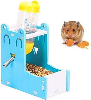 2 in 1 Hamster Hanging Water Bottle Pet Auto Dispenser with Base