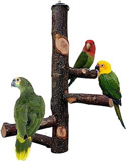 Natural Wood Parrot Perch Bird Cage