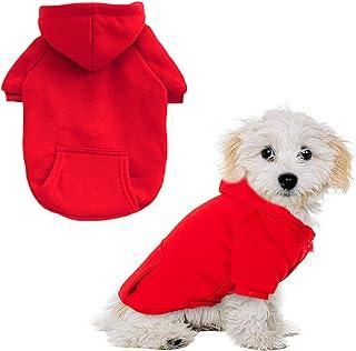 NAMSAN Pet Warm Sweater Hooded Puppy Cotton Clothes with Hat Shihtzu Cold Weather Coat Dog Costume