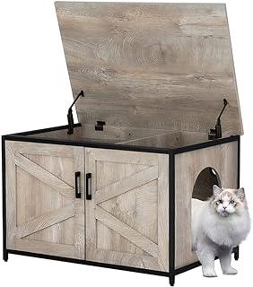 Unipaws Cat Litter Box Enclosure with Top Opening