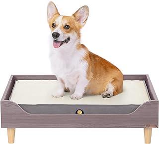 Veehoon Wooden Elevated Dog Bed for Small, Medium and Large Cats