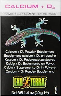 Exo Terra Calcium + D3 Powder Supplement for Reptiles and Amphibian