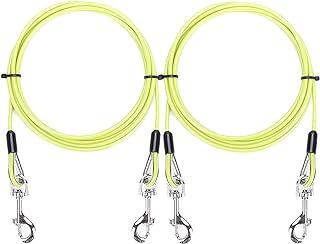 AMOFY 2PCS 10ft Dog Tie Out Cable