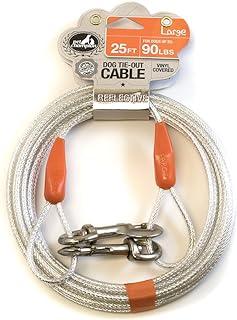 Pet Champion Large Reflective Tie Out Cable for Dogs Up to 90 Pound, 25 Feet