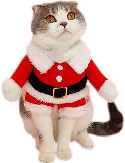 Bolbove Pet Christmas Santa Claus Suit Costume for Small Boy Dogs & Male Cat