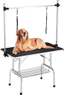 EPIKOIB Pet Dog Grooming Table Stainless Steel Large Adjustable Height