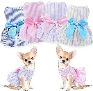 Sebaoyu Dog Dresses for Small Canines Set of 4