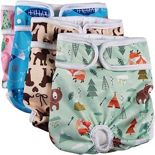 Vecomfy Washable Diapers Female for Small Dogs,(4 Pack)