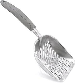 QIYADIN Non-Stick Metal Cat Litter Scoop with Long Handle