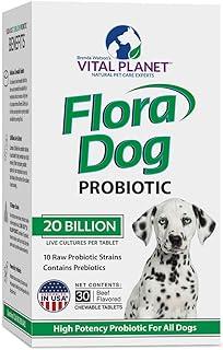 Vital Planet – Flora Dog Chewable Tablets Probiotic Supplement