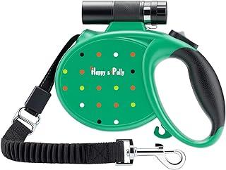Happy & Polly Retractable Dog Leash with Flashlight