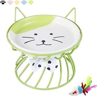 Ceramic Pet Food Bowl for Flat Faced Cats, Dishwasher Safe