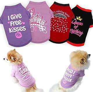 Yikeyo Dog Tshirts for Small dog girl Puppy Clothes