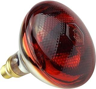 BONGBADA 2 Pack Heat Lamp Bulb P40 125 Watt Roasted Red Infra-red Glass