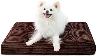 Pet Crate Bed Washable Dog beds for Medium dogs deluxe Thick Flannel Fluffy Comfy K9 Sleeping Mat