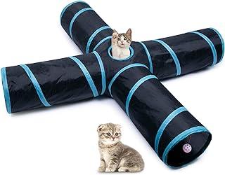 EGETOTA Cat Tunnel with Play Ball, Kitten and Rabbit Toys
