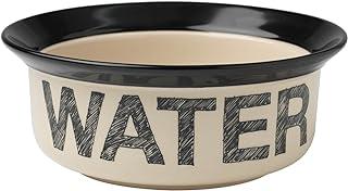 PetRageous 10185 Pooch Basics Stoneware Dog Water Bowl with 4-Cup Capacity