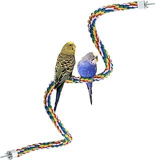 Bird Rope Perch for Parrots, Cockatiels and Parakeet