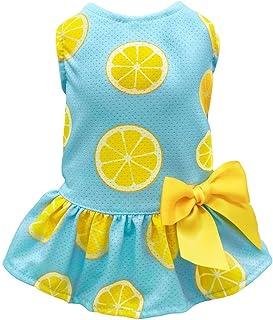 Fitwarm Lemon Summer Dress Puppy Clothes Doggie Sundress Pet Vest