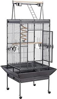 Topeakmart Play Top Large Bird Cage, Black