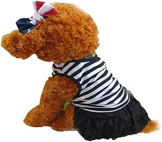 Howstar Puppy Princess Dress Striped Wedding Party Outfit