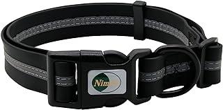 NIMBLE Waterproof Pet Collars Anti-Odor durable Adjustable PVC and Polyester Soft with Reflective Cloth Stripe