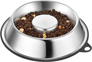 Stainless Steel Slow Feeder Dog Bowl for Fast Eaters, 5-Cup