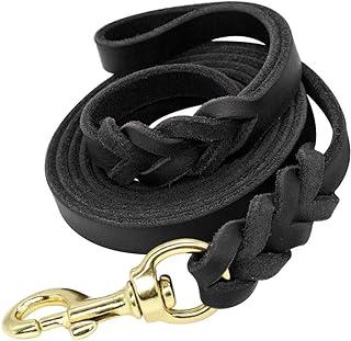 Black Leather Dog Leash