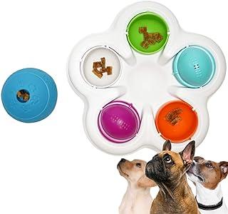 Smart Dog Treat Puzzle for Interactive Training and Mental Stimulation Bundled with Intelligence Pet Ball Toy