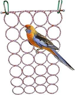 Keersi Cotton Rope Ladder Hammock Toy for Bird Parrot Parakeet
